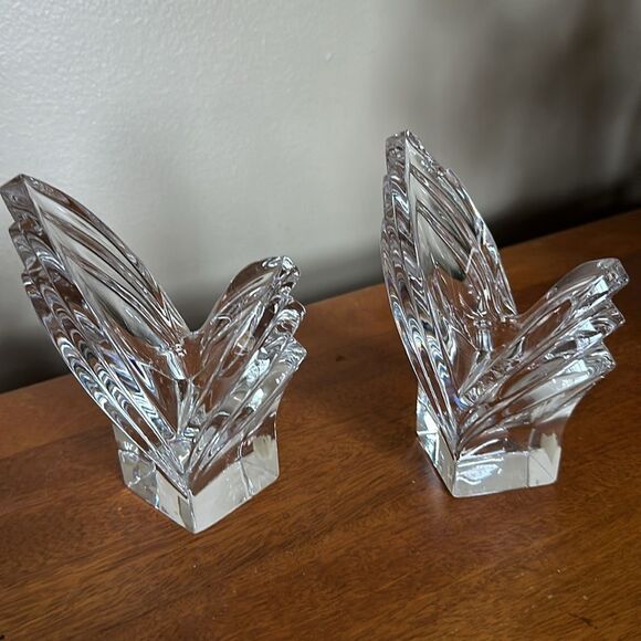 Mikasa Crystal Tulip Flower Taper Candle Holders! - Picture 2 of 10
